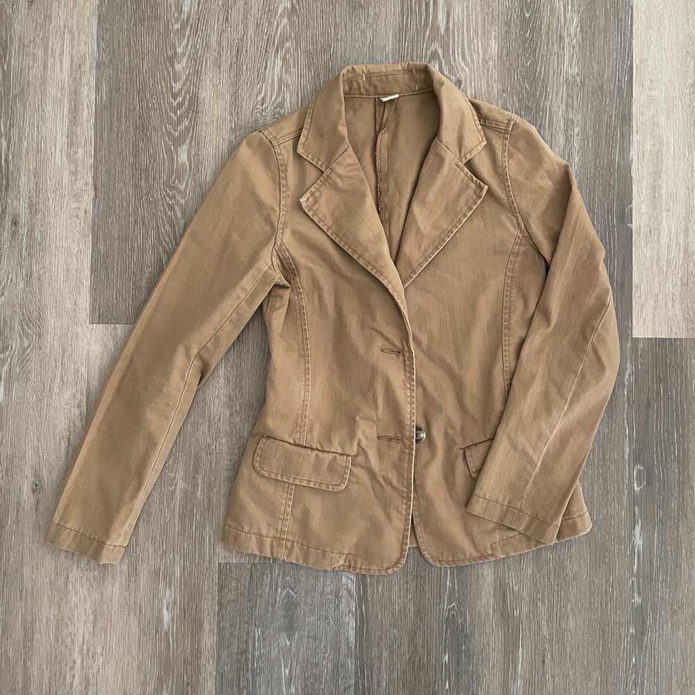 Women's Tan Blazer Jacket